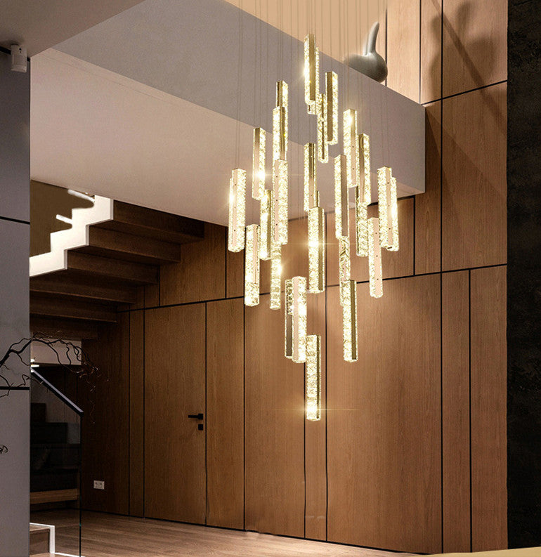 Santa Margherita Ligure | Creative Gold LED Crystal Chandelier, 17 Lights, Warm Light