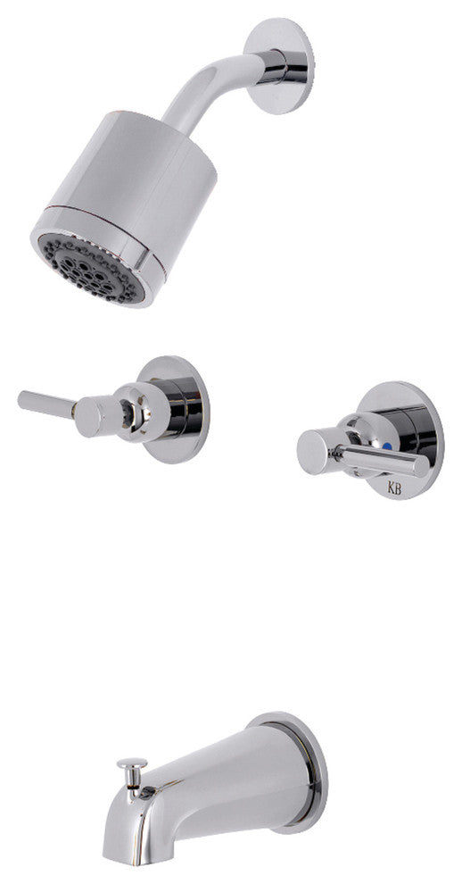 Kingston Brass Two-Handle Tub and Shower Faucet, Polished Chrome