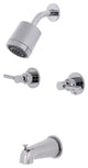 Kingston Brass Two-Handle Tub and Shower Faucet, Polished Chrome
