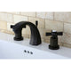 Kingston Brass Widespread Bathroom Faucet With Brass Pop-Up, Oil Rubbed Bronze