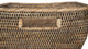 La Jolla Oblong Rattan Storage and Shelf Basket, Black-Wash