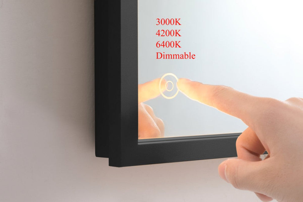 Modern Black Led Mirror
