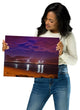 The Pier at Woodland Beach Night Coastal Photo Unframed Wall Art Print, 12" X 16"