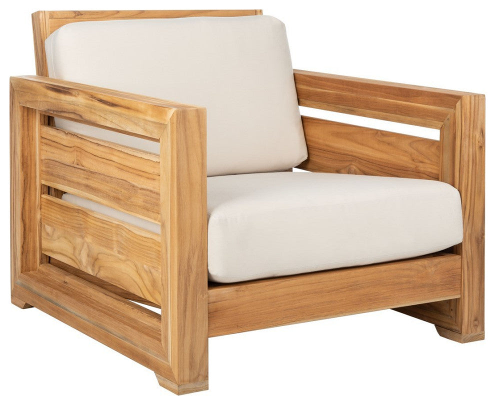 Safavieh Guadeloupe Indoor-Outdoor Brazilian Teak Club Chair
