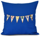 Score!, Word Print Outdoor Pillow, Royal Blue, 16" x 16"