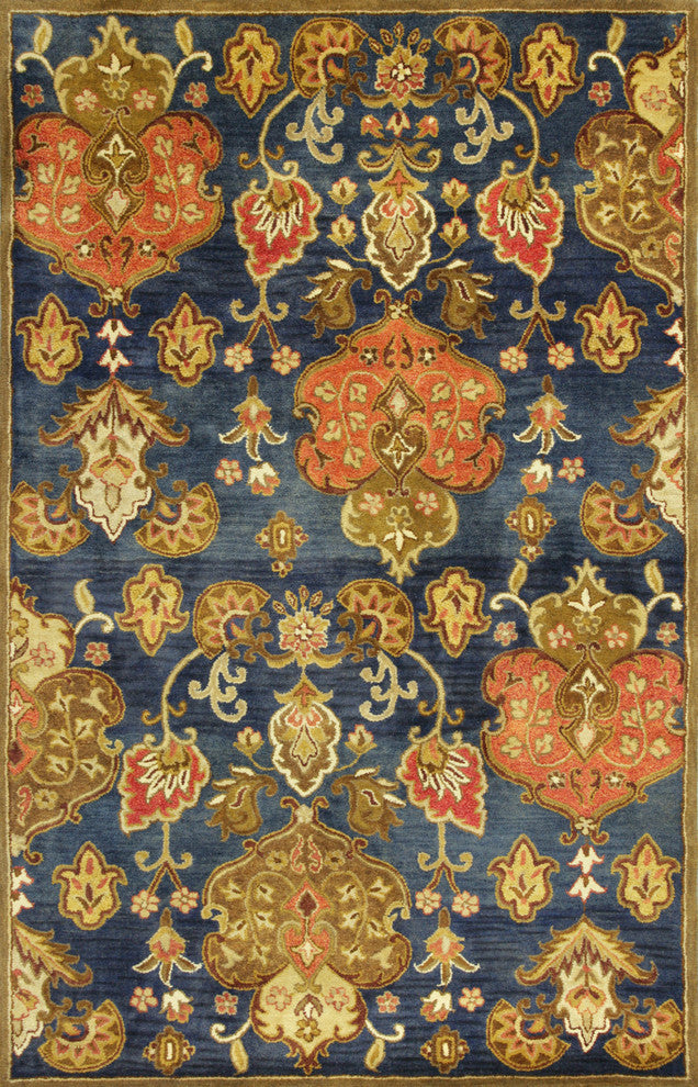 Syriana 6020 Navy Tapestry Rug, 5'x8'