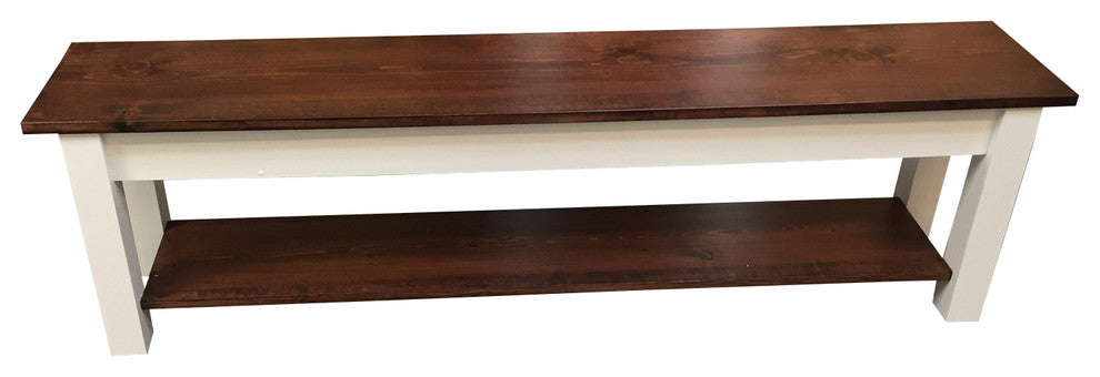 1776 Storage Bench, Shoe Rack Bench, 72"