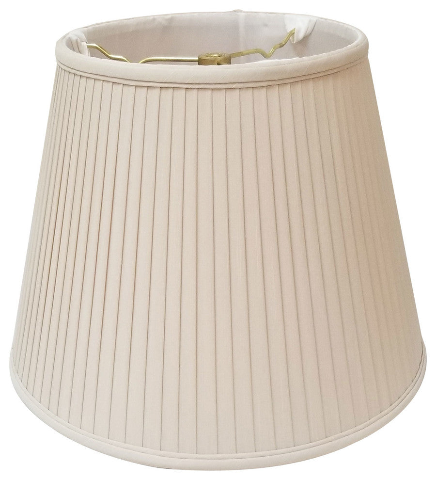 Empire Side Pleat Basic Lampshade, Beige, 10"x16"x12.5"