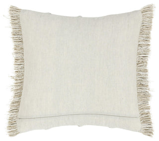 Lucera Woven Fabric Throw Pillow, Beige, 22x22