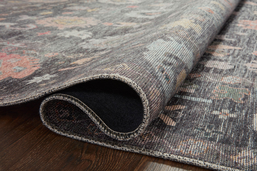 Loloi II Elysium Charcoal / Multi 9'-6" x 9'-6" Round Area Rug
