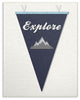 Stupell Ind. Explore Pennant Collage Blue Wall Plaque, 10"x15"