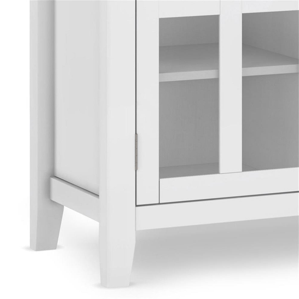 Artisan SOLID WOOD 53" WD Contemporary TV Media Stand in White For TVs upto 60"