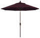 9' Bronze Collar Tilt Crank Aluminum Umbrella, Pacifica, Purple