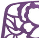 LeisureMod Devon Modern Outdoor Stackable Aluminum Dining Chair, Set of 2, Purple