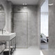 VIGO Meridian Framed Fixed, Stainless Steel, Shower Screen, 34" W X 74" H, Clear Glass