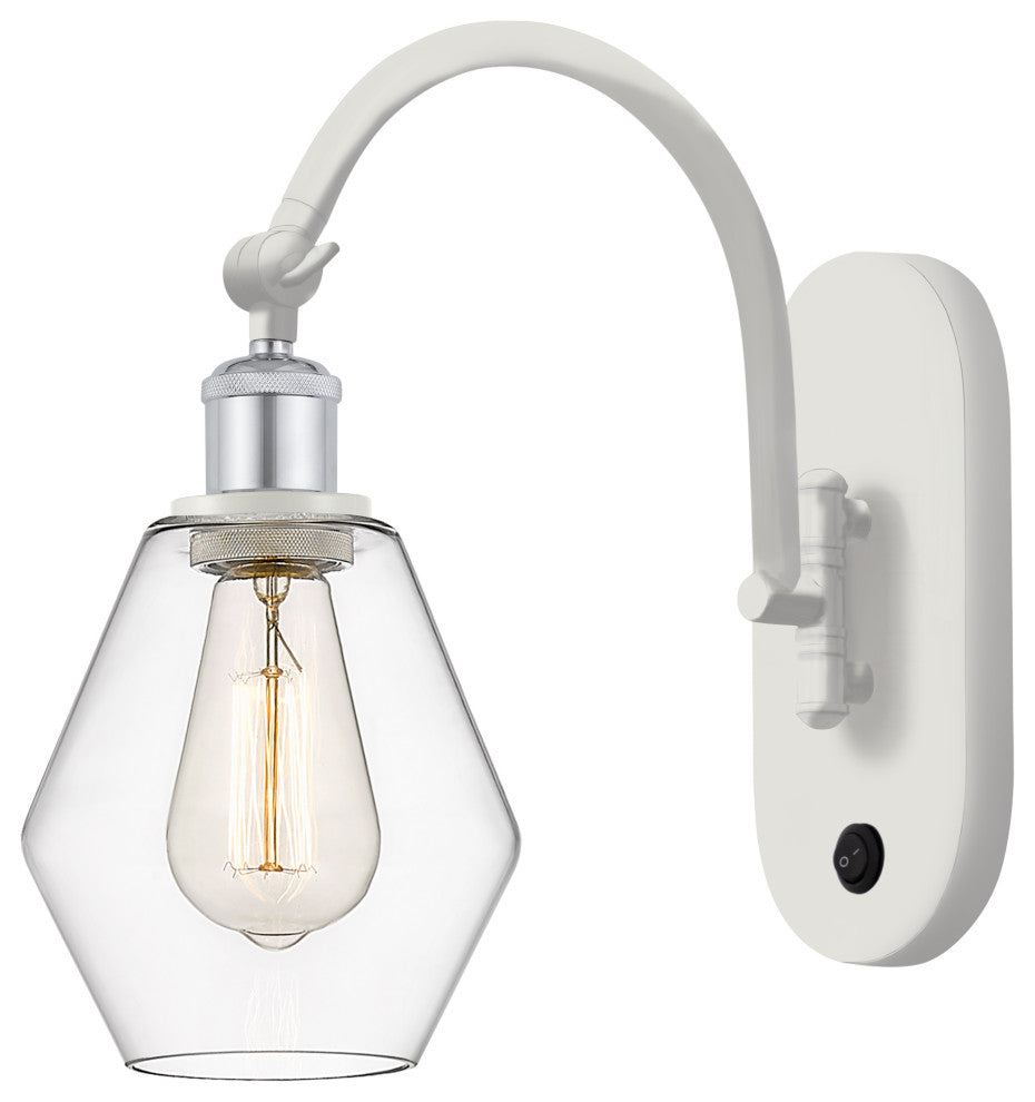 Innovations 518-1W-WPC-G652-6 1-Light Sconce, White and Polished Chrome
