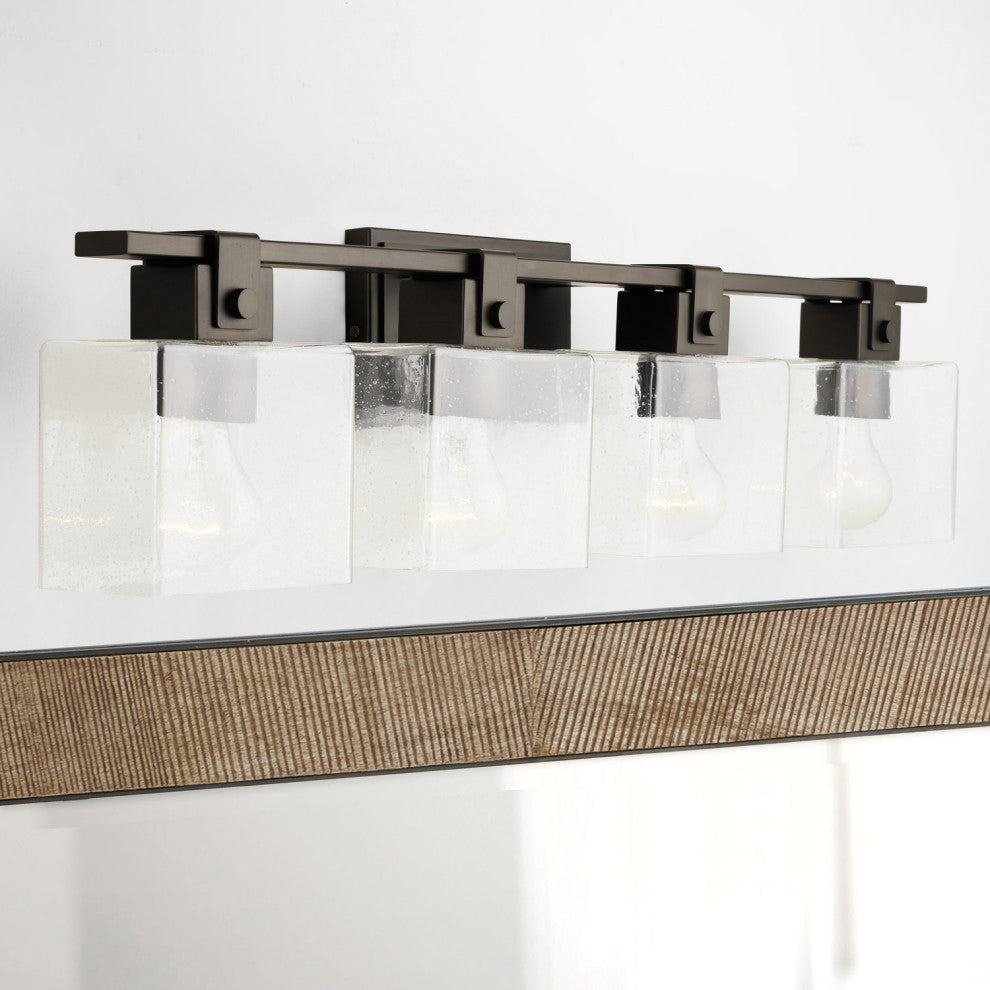 Capital Lighting 139144-498 4 Light 8" Tall Bathroom Vanity Light - Oil Rubbed