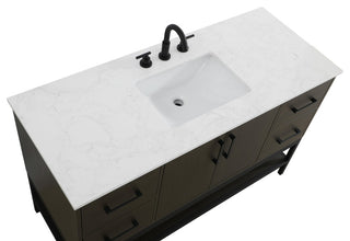 Home Living 54" Single Bathroom Vanity, Mocha Brown