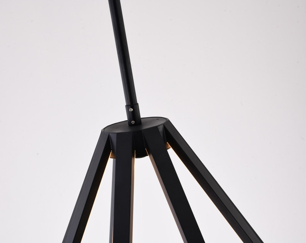 Bethel International WE01C18BK 4-Light LED Chandelier, Black