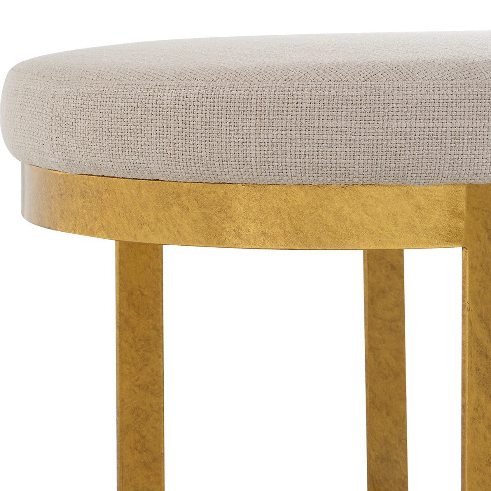 Uttermost Infinity Accent Stool 23698, Gold