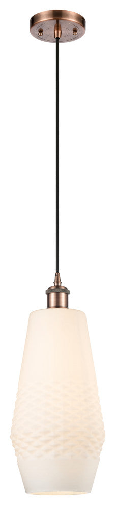 Innovations 516-1P-AC-G681-7 1 Light 7" Mini Pendant, Antique Copper