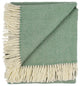 Highland Tweed Herringbone Pure New Wool Throw, Mint