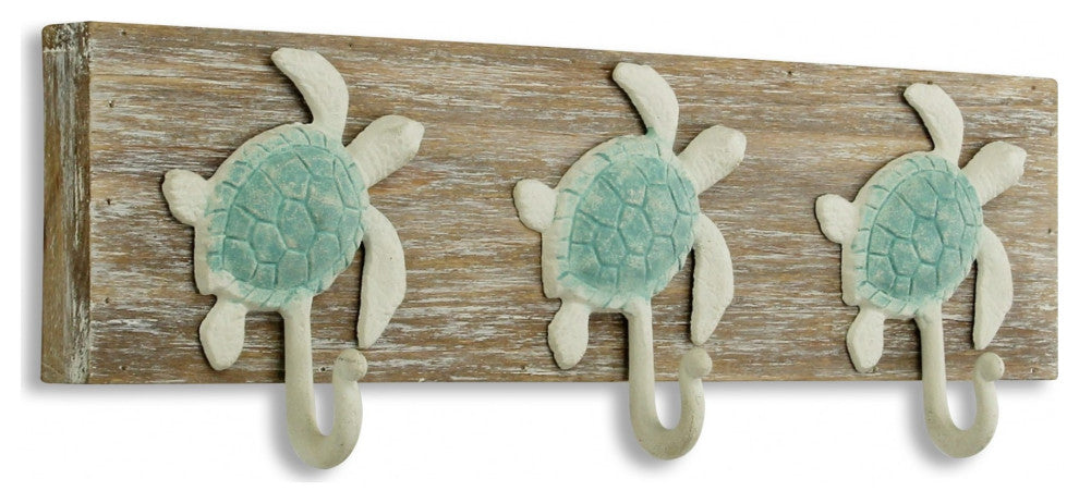 Coastal Sea Turtle Three Hook Coat Hanger