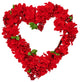 18" Berries Floral Heart Valentine Wreath