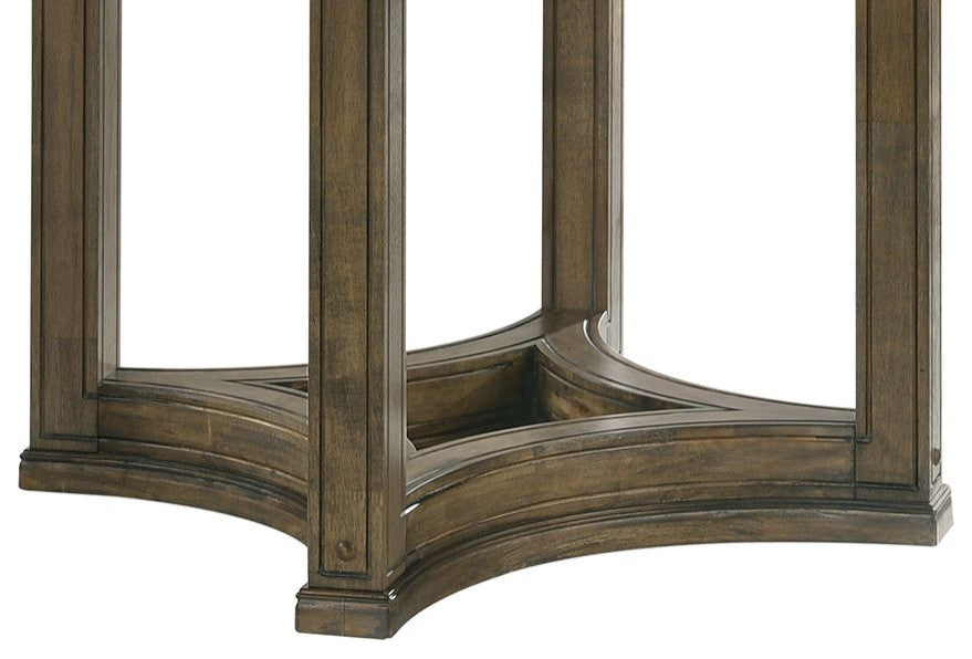 Parfield 47"W Wooden Round Dining Table, Walnut