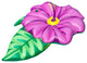 70" Inflatable Green and Pink Summer Hibiscus Flower Lounge Pool Float