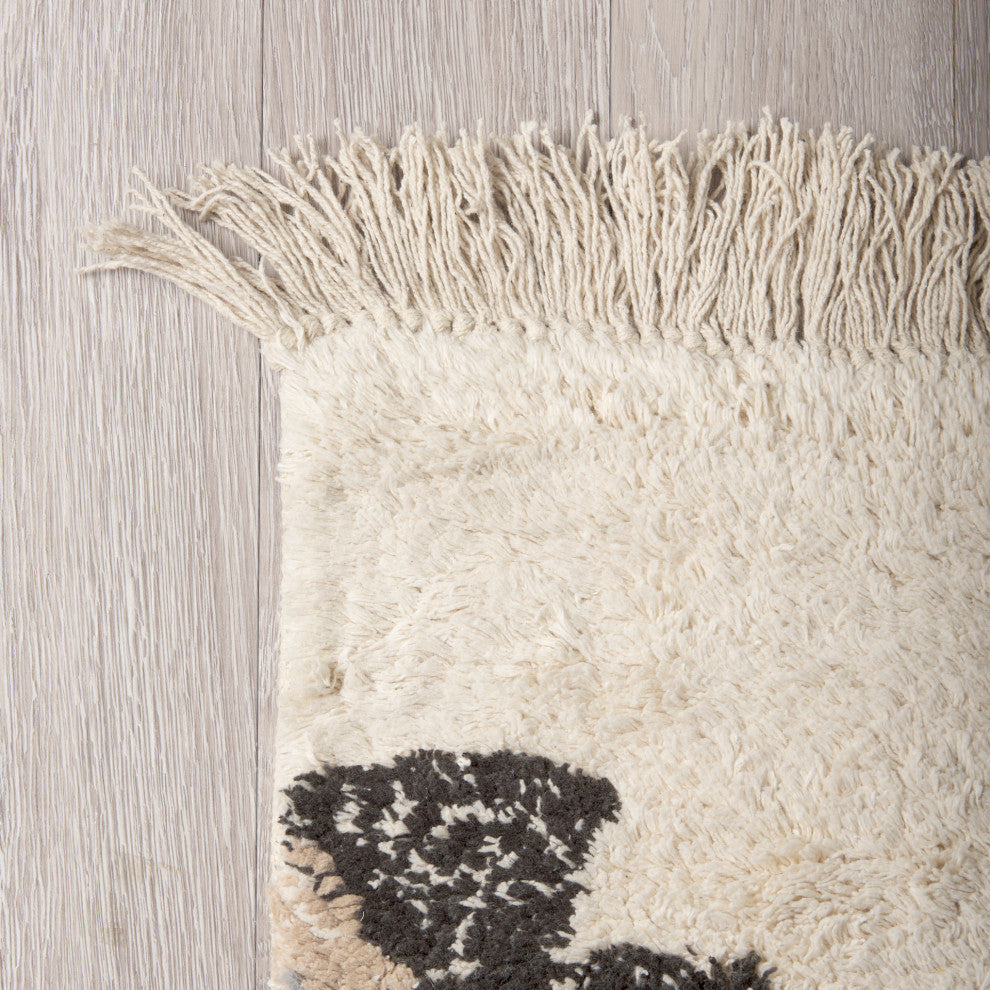 Carla 5x8 Earthy Neutrals Patterned Cotton Area Rug