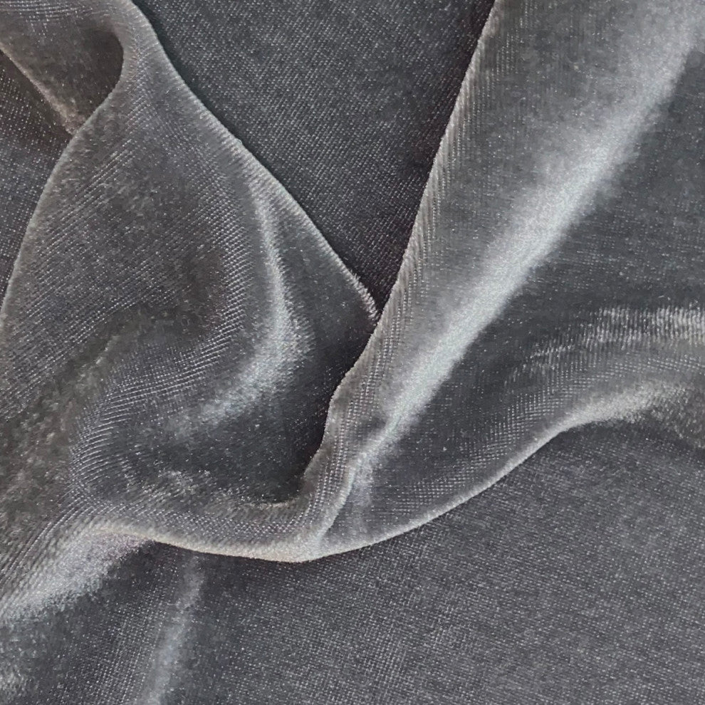 Stella Faux Silk Velvet Bedspread Set, 3PC, Slate, Twin