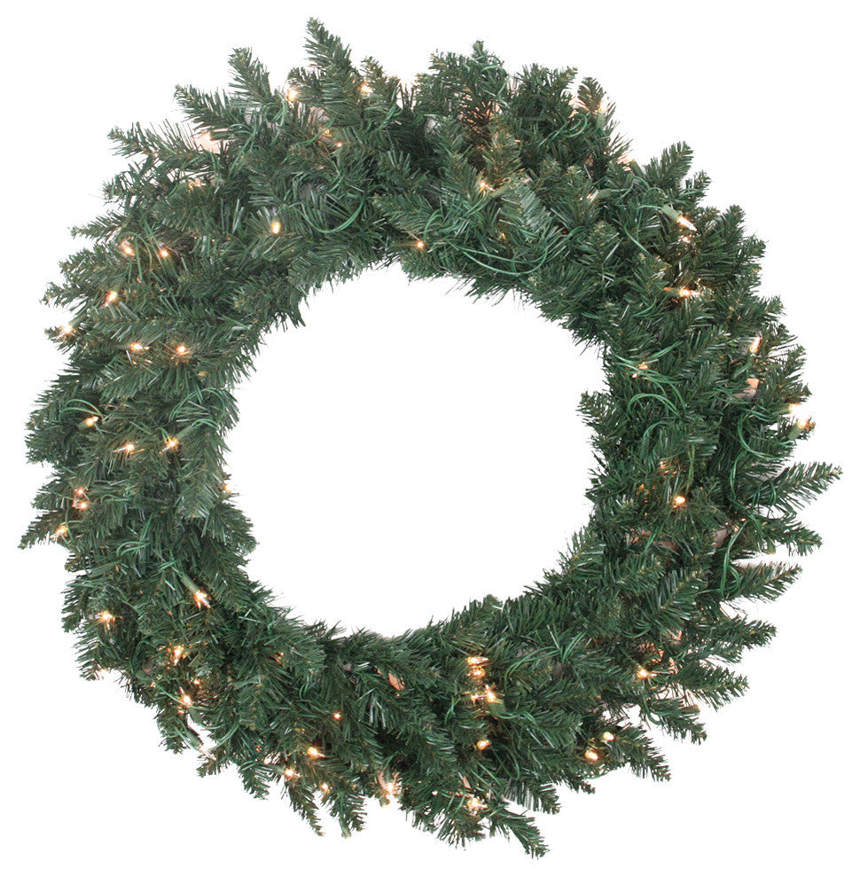 30" Slim Tree Wreath, 170 Tips, 100 Clear Lights