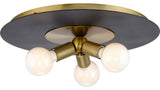 Trimble Collection Three-Light Brushed Bronze 18" Flush Mount