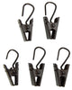 Clips With Hooks, Set of 24, Cocoa