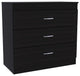 DEPOT E-SHOP Zurich Three Drawers Dresser, Metal Hardware