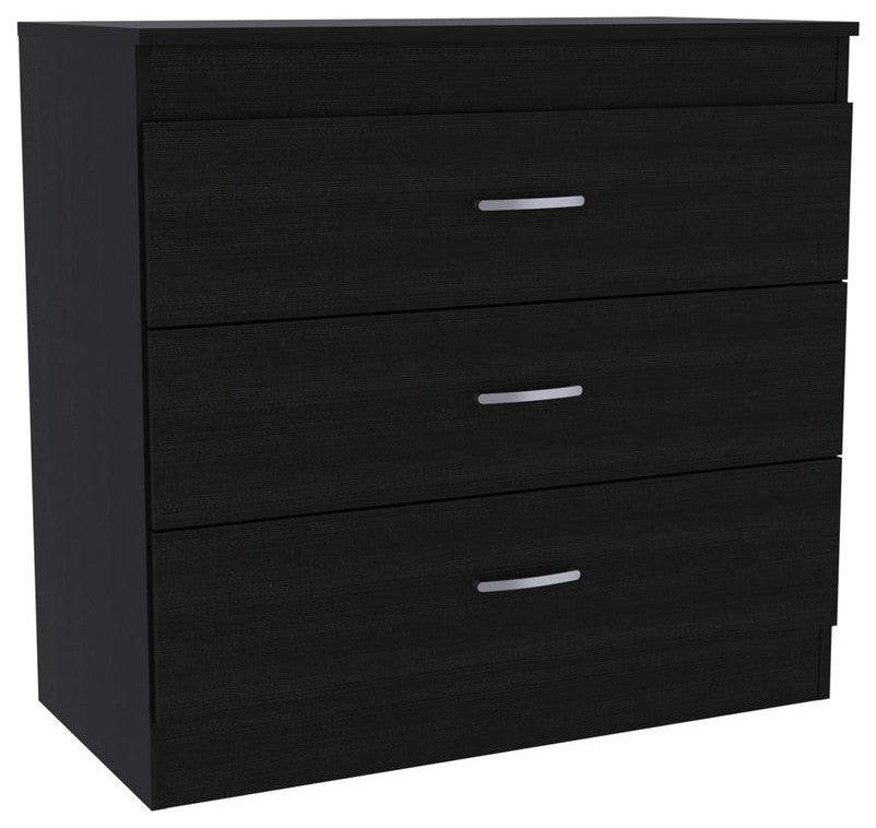DEPOT E-SHOP Zurich Three Drawers Dresser, Metal Hardware