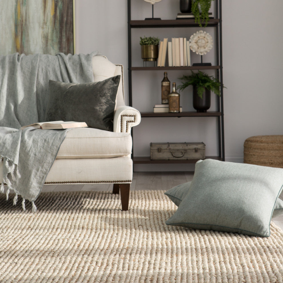 Jaipur Living Mayen Natural Solid White/Tan Area Rug, 9'x12'