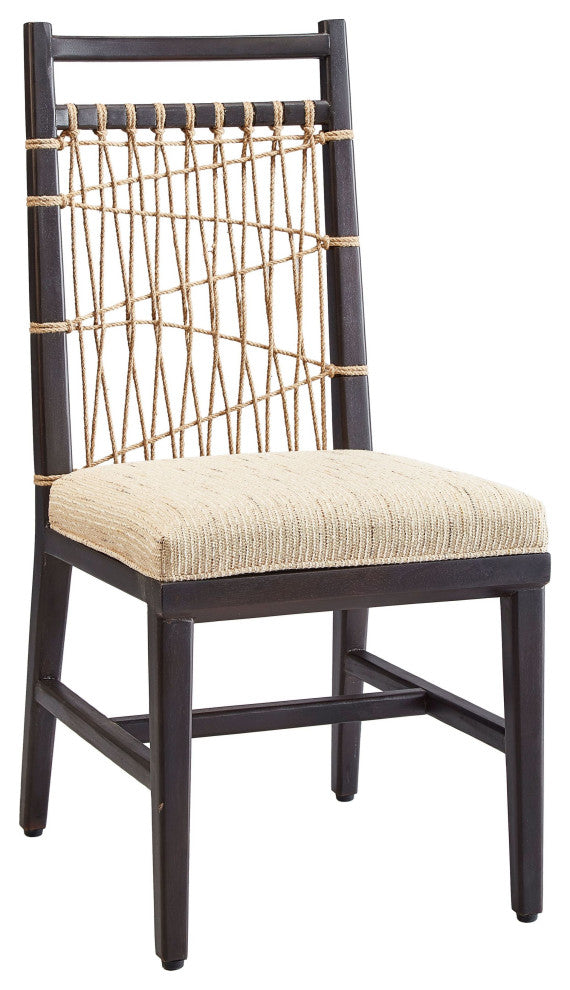 Fender String Mahogany Upholstered Dining Chair, Black