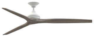 Fanimation Spitfire 72" Fan, matte White Motor, Weathered Wood Blades