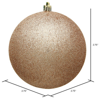 Vickerman 2.75" Cafe Latte Glitter Ball Ornament, 12 per Bag