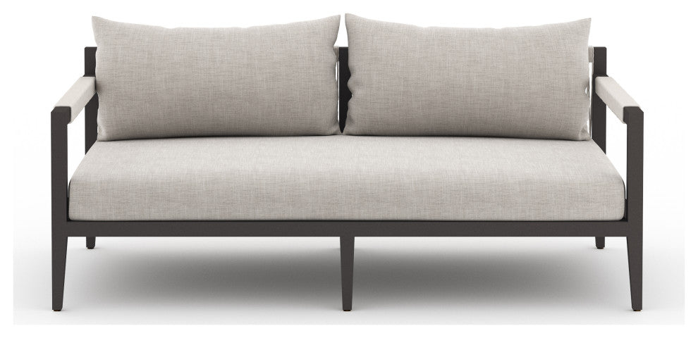 Sherwood Outdoor Sofa-63"-Bronze/Stone