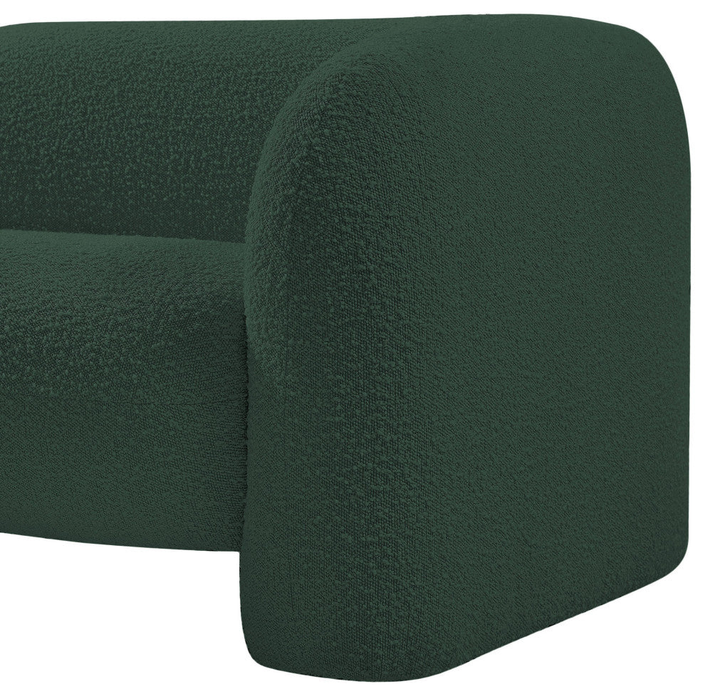 Emory Boucle Fabric Upholstered Upholstered Chair, Green