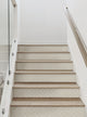 Modern Wire Mesh Peel and Stick Stair Riser Strips, Beige, 48"w X 7"h, 6 Pack