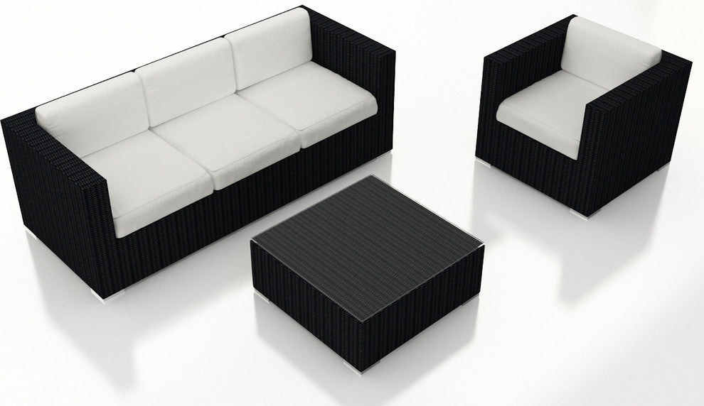 Urbana 3 Piece Sofa Set, Canvas Natural