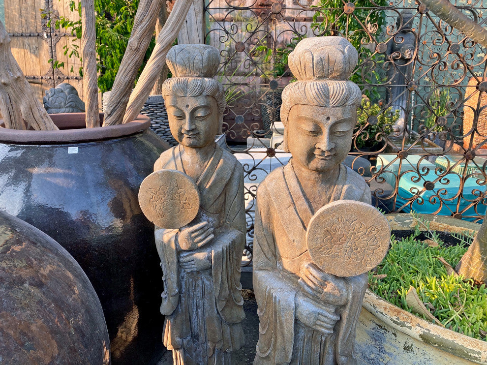 Consigned Stone Geisha Garden Statue