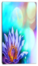 Blossoming Purple Lotus Flower, Floral Art Canvas Print, 16"x32"