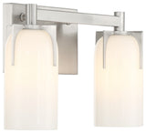 Caldwell 2-Light Bathroom Vanity Light, Satin Nickel