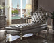 Versailles Chaise, Silver Pu and Antique Platinum