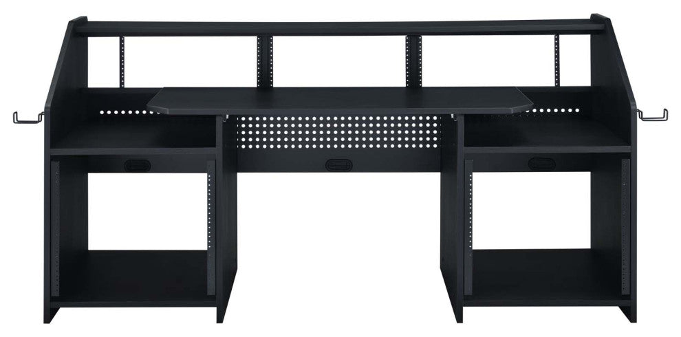 Wooden Music Desk With Side Hook, Black